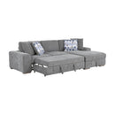  Manufacturer Color_Grey -- Raife 9624GY*32LRC 3 pc Sectional with Right Chaise and Ottoman IMAGE 9