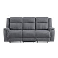  Manufacturer Color_Grey -- Homelegance Dean Reclining Fabric Sofa IMAGE 1
