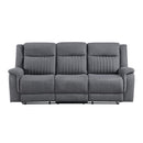  Manufacturer Color_Grey -- Homelegance Dean Reclining Fabric Sofa IMAGE 1