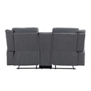  Homelegance Dean 9646GY-2 Double Reclining Love Seat with Center Console IMAGE 3