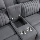  Homelegance Dean 9646GY-2 Double Reclining Love Seat with Center Console IMAGE 5