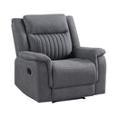  Manufacturer Color_Grey -- Homelegance Dean Fabric Recliner IMAGE 2