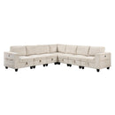  Homelegance Walterboro 9650BE*7SC 7 pc Sectional with Storage, Storage Pouches and Charging Ports IMAGE 1