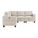  Homelegance Walterboro 9650BE*5SC 5 pc Sectional with Storage, Storage Pouches and Charging Ports IMAGE 2