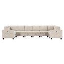  Homelegance Walterboro 9650BE*8SC 8 pc Sectional with Storage, Storage Pouches and Charging Ports IMAGE 1