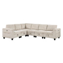  Homelegance Walterboro 9650BE*6SC 6 pc Sectional with Storage, Storage Pouches and Charging Ports IMAGE 1