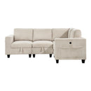  Homelegance Walterboro 9650BE*4SC 4 pc Sectional with Storage, Storage Pouches and Charging Ports IMAGE 2