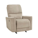  Manufacturer Color_Light brown -- Artem 9645BR-1PW Power Rocker Reclining Chair IMAGE 2