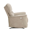  Manufacturer Color_Light brown -- Artem 9645BR-1PW Power Rocker Reclining Chair IMAGE 3
