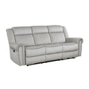  Manufacturer Color_Mist Motion Type_Reclining -- Brennen 9204MT-3 Double Reclining Sofa IMAGE 2