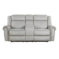  Manufacturer Color_Mist Motion Type_Power Recline -- Brennen 9204MT-2PW Power Double Reclining Love Seat with Center Console IMAGE 1