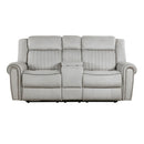  Manufacturer Color_Mist Motion Type_Power Recline -- Brennen 9204MT-2PW Power Double Reclining Love Seat with Center Console IMAGE 1