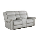  Manufacturer Color_Mist Motion Type_Power Recline -- Brennen 9204MT-2PW Power Double Reclining Love Seat with Center Console IMAGE 2
