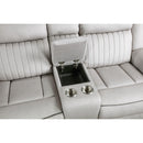  Manufacturer Color_Mist Motion Type_Power Recline -- Brennen 9204MT-2PW Power Double Reclining Love Seat with Center Console IMAGE 5