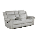  Manufacturer Color_Mist Motion Type_Reclining -- Brennen 9204MT-2 Double Reclining Love Seat with Center Console IMAGE 2