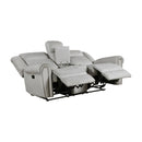  Manufacturer Color_Mist Motion Type_Reclining -- Brennen 9204MT-2 Double Reclining Love Seat with Center Console IMAGE 4