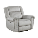  Manufacturer Color_Mist Motion Type_Power -- Brennen 9204MT-1PW Power Reclining Chair IMAGE 2