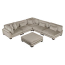  Manufacturer Color_Taupe -- Traverse 8555GB*6OT 6 pc Modular Sectional with Ottoman IMAGE 1