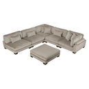  Manufacturer Color_Taupe -- Traverse 8555GB*6OT 6 pc Modular Sectional with Ottoman IMAGE 2