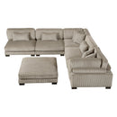  Manufacturer Color_Taupe -- Traverse 8555GB*6OT 6 pc Modular Sectional with Ottoman IMAGE 4