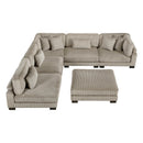  Manufacturer Color_Taupe -- Traverse 8555GB*6OT 6 pc Modular Sectional with Ottoman IMAGE 5
