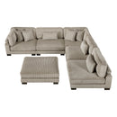  Manufacturer Color_Taupe -- Traverse 8555GB*6OT 6 pc Modular Sectional with Ottoman IMAGE 6