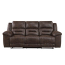  Manufacturer Color_Dark Brown -- Hazen 8538DB-3 Double Reclining Sofa IMAGE 1