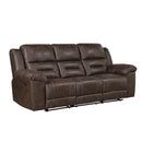  Manufacturer Color_Dark Brown -- Hazen 8538DB-3 Double Reclining Sofa IMAGE 2