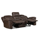  Manufacturer Color_Dark Brown -- Hazen 8538DB-3 Double Reclining Sofa IMAGE 4