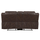  Manufacturer Color_Dark Brown -- Hazen 8538DB-2 Double Reclining Love Seat with Center Console IMAGE 3
