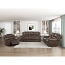  Manufacturer Color_Dark Brown -- Hazen 8538DB-2 Double Reclining Love Seat with Center Console IMAGE 9