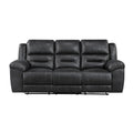  Manufacturer Color_Black -- Hazen 8538BK-3 Double Reclining Sofa IMAGE 1