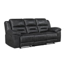 Manufacturer Color_Black -- Hazen 8538BK-3 Double Reclining Sofa IMAGE 2