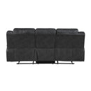  Manufacturer Color_Black -- Hazen 8538BK-3 Double Reclining Sofa IMAGE 3