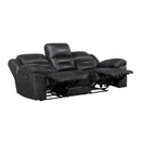  Manufacturer Color_Black -- Hazen 8538BK-3 Double Reclining Sofa IMAGE 4