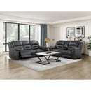  Manufacturer Color_Black -- Hazen 8538BK-2 Double Reclining Love Seat with Center Console IMAGE 8