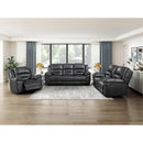  Manufacturer Color_Black -- Hazen 8538BK-2 Double Reclining Love Seat with Center Console IMAGE 9