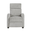  Manufacturer Color_Light Grey -- Parsons 9588GRY-1PB Push Back Reclining Chair IMAGE 1
