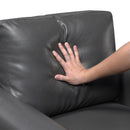  Manufacturer Color_Dark Grey -- Homelegance Hector Stationary Leather Look Sofa IMAGE 5
