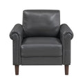  Manufacturer Color_Dark grey -- Homelegance Hector Stationary Leather Look Chair IMAGE 1