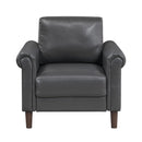  Manufacturer Color_Dark grey -- Homelegance Hector Stationary Leather Look Chair IMAGE 1