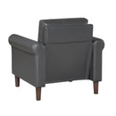  Manufacturer Color_Dark grey -- Homelegance Hector Stationary Leather Look Chair IMAGE 5