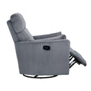  Manufacturer Color_Grey -- Homelegance Traverse Swivel Glider Fabric Recliner IMAGE 10