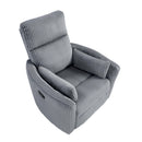  Manufacturer Color_Grey -- Homelegance Traverse Swivel Glider Fabric Recliner IMAGE 3