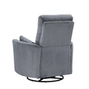  Manufacturer Color_Grey -- Homelegance Traverse Swivel Glider Fabric Recliner IMAGE 5