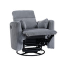  Manufacturer Color_Grey -- Homelegance Traverse Swivel Glider Fabric Recliner IMAGE 8