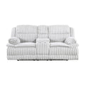  Manufacturer Color_Grey -- Homelegance Goodland Reclining Fabric Loveseat with Console IMAGE 1