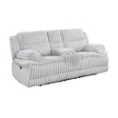  Manufacturer Color_Grey -- Homelegance Goodland Reclining Fabric Loveseat with Console IMAGE 2