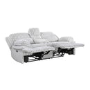  Manufacturer Color_Grey -- Homelegance Goodland Reclining Fabric Loveseat with Console IMAGE 4