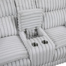  Manufacturer Color_Grey -- Homelegance Goodland Reclining Fabric Loveseat with Console IMAGE 5